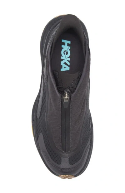 Hoka Streamlined Black Sneakers With Zippered Closure In Multi