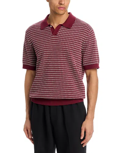 Madewell Jun Sum Stitch Single Button Polo Dusty Merlot In Red
