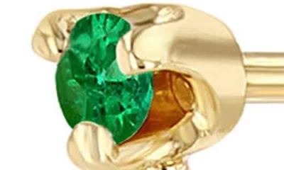 Zoë Chicco Emerald Chain Front/back Earring In Multi