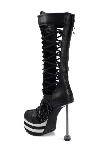 Zigi Ripped Platform Boot In Black