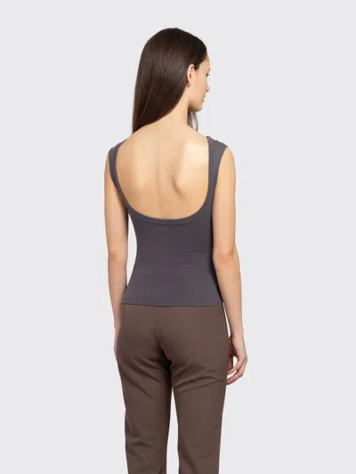 St Agni Ballerina Organic Cotton-jersey Top In Blue