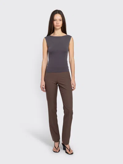 St Agni Ballerina Organic Cotton-jersey Top In Blue