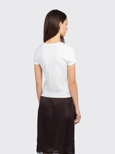 St Agni Organic Cotton V Neck Tee In White