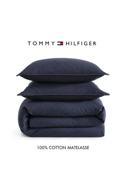 Tommy Hilfiger Micro Pique Comforter Bedding Set In Blue