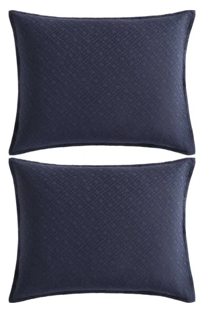 Tommy Hilfiger Micro Pique Comforter Bedding Set In Blue