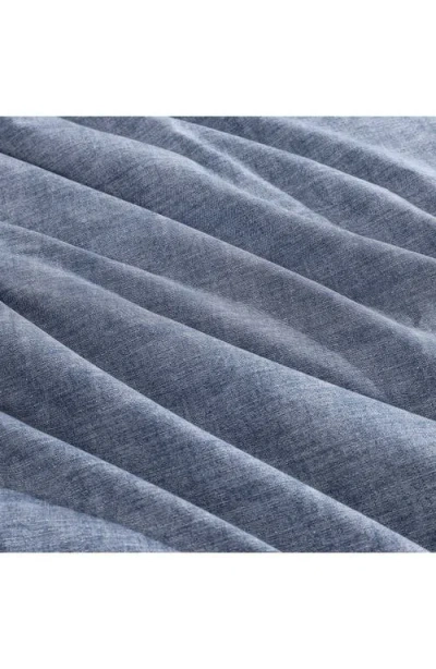 Tommy Hilfiger Christopher Texture Cotton Reversible Quilt Set In Blue