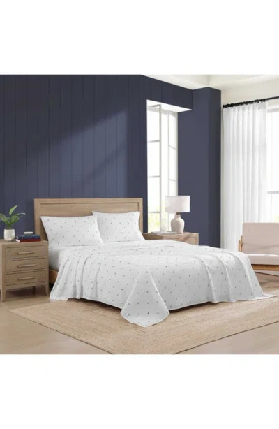 Tommy Hilfiger Printed 200-thread Count Cotton Percale 4-pc. Sheet Set, Queen In White