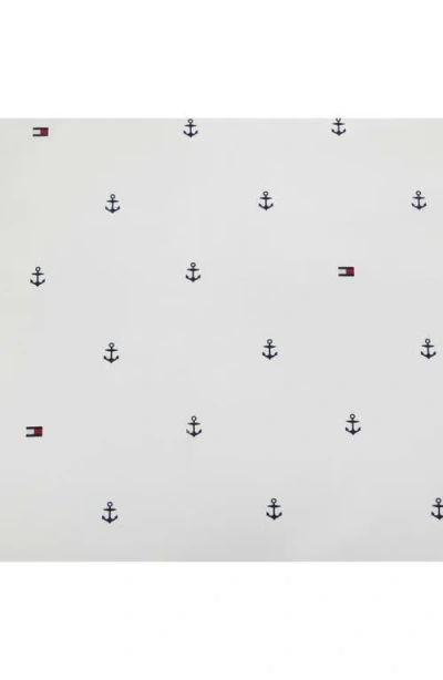 Tommy Hilfiger Printed 200-thread Count Cotton Percale 4-pc. Sheet Set, Queen In White