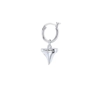 True Rocks Shark Tooth Single Earring In Silver