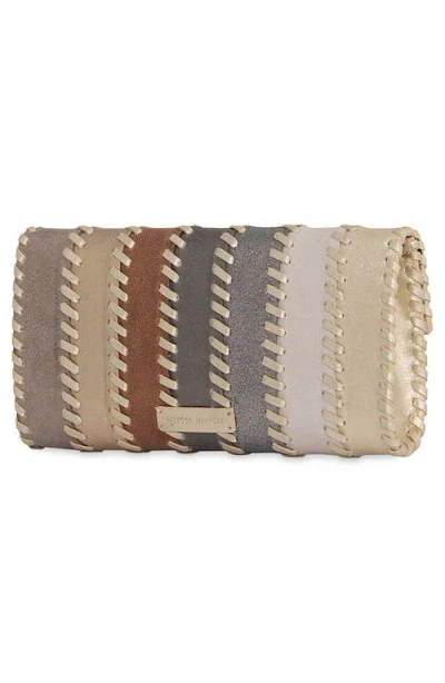 Rebecca Minkoff Whipstitch Patchwork Leather Clutch In Pattern