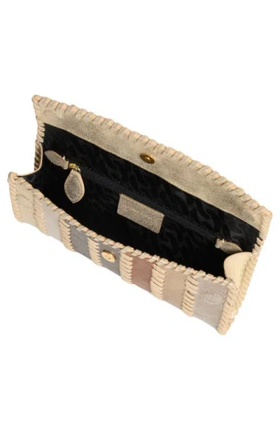 Rebecca Minkoff Whipstitch Patchwork Leather Clutch In Pattern