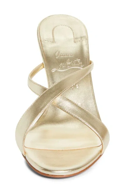 Christian Louboutin 80mm Mulazee Metallic Leather Sandals In Multi