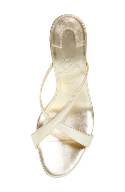 Christian Louboutin 80mm Mulazee Metallic Leather Sandals In Multi