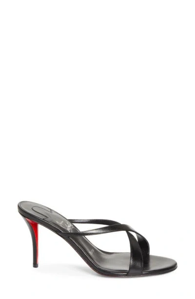 Christian Louboutin Mulazee Leather Mules Crossover Straps Stiletto Heel In Multi