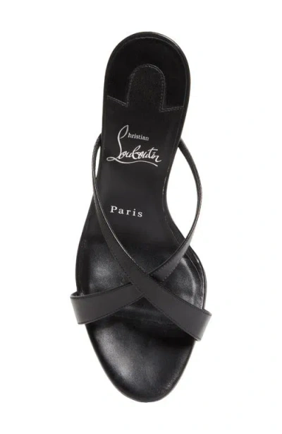 Christian Louboutin Mulazee Leather Mules Crossover Straps Stiletto Heel In Multi