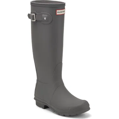Hunter Original Back Adjustable Tall Rain Boot In Gray