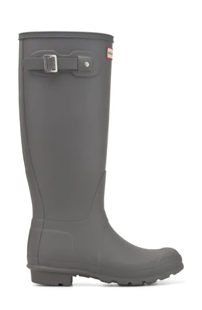 Hunter Original Back Adjustable Tall Rain Boot In Gray