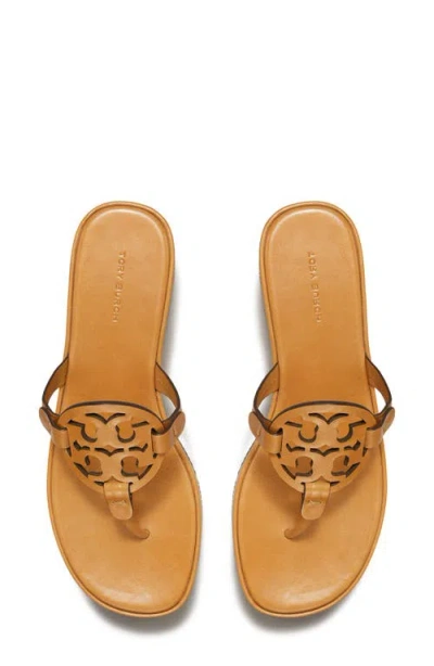 Tory Burch Miller Platform Wedge Thong Sandal In Brown