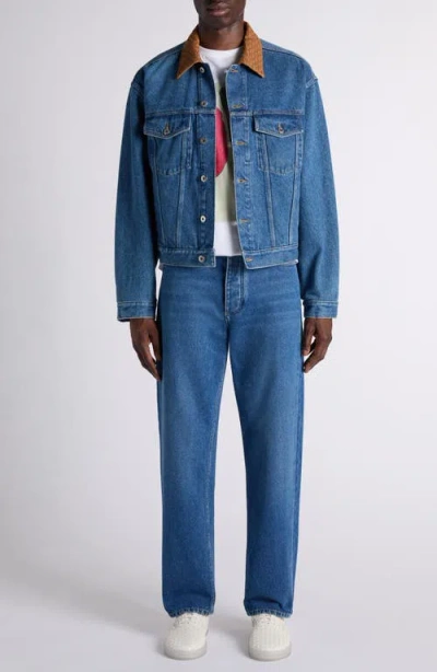 Bottega Veneta Denim Jacket Front Pockets Long Sleeves Collar In Blue