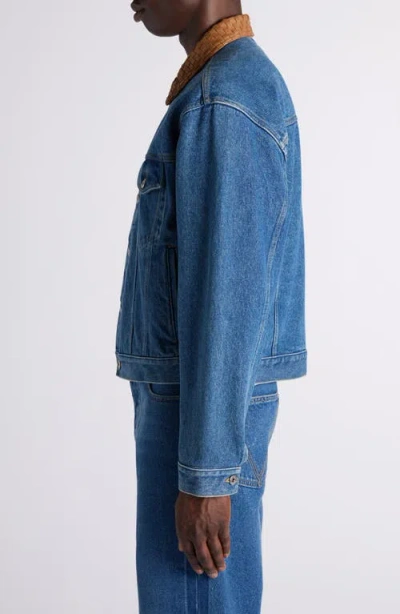 Bottega Veneta Denim Jacket Front Pockets Long Sleeves Collar In Blue