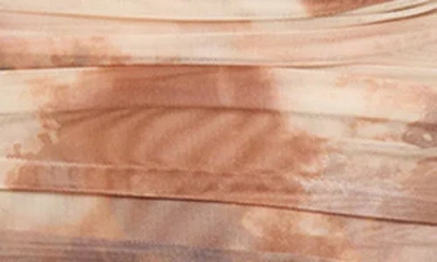 L'agence Rasha Shirred Tank In Frappe Multi Tie Dye