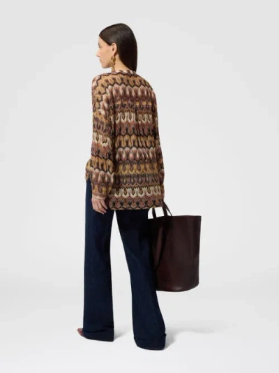 Missoni V-neck Patterned Top In Multi