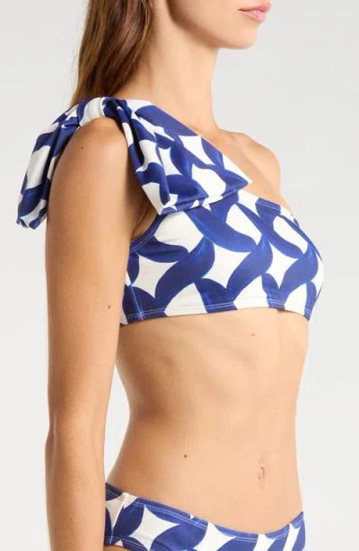 Hutch Betsy One-shoulder Bikini Top In Multi
