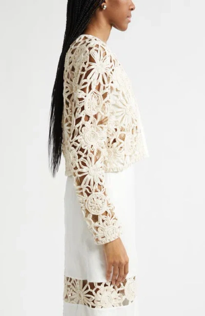 Ramy Brook Saphire Embroidered Denim Jacket In White