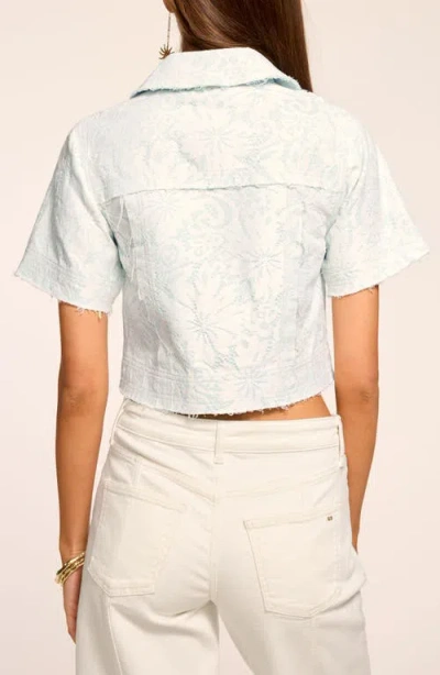 Ramy Brook Winnie Short Sleeve Crop Jacket In White