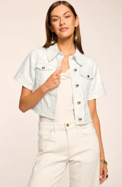Ramy Brook Winnie Short Sleeve Crop Jacket In White