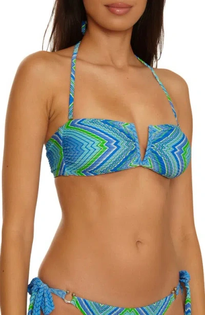 Becca High Neck Bikini Top In Multi