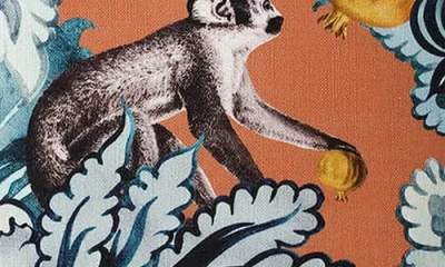 Sunday Citizen Damasc Monkey Throw Pillow In Multi