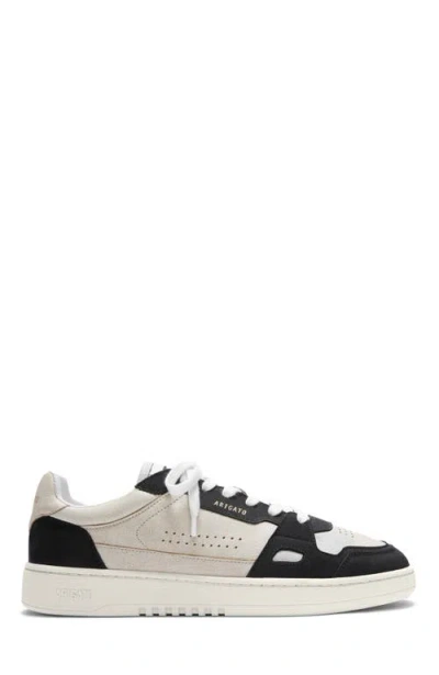 Axel Arigato Dice Lo Black And Beige Two-tone Sneakers In Calf Leather Man In Multi