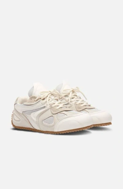 Axel Arigato Slow Runner White And Beige Sneaker With Mesh Inserts And Grooved Sole In Leather And Fabric Woman