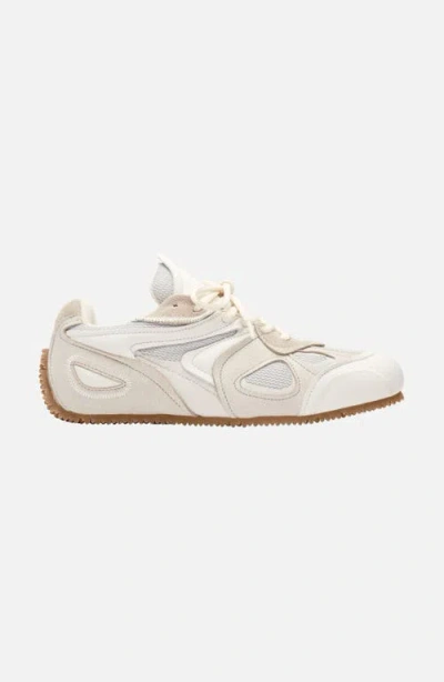 Axel Arigato Slow Runner White And Beige Sneaker With Mesh Inserts And Grooved Sole In Leather And Fabric Woman