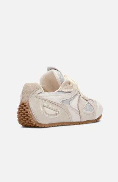 Axel Arigato Slow Runner White And Beige Sneaker With Mesh Inserts And Grooved Sole In Leather And Fabric Woman