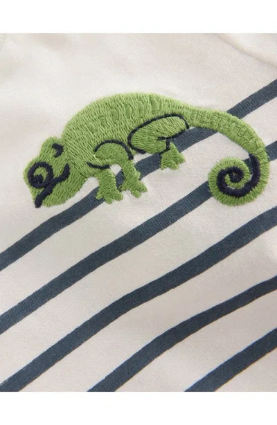 Mini Boden Chameleon Stripe Cotton T-shirt In Multi