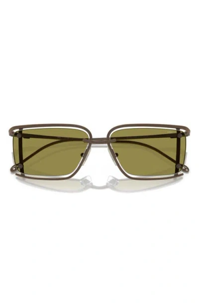 Diesel ® 57mm Rectangular Sunglasses In Green