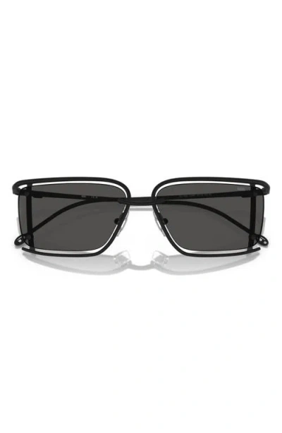 Diesel ® 57mm Rectangular Sunglasses In Black