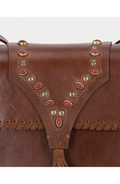 Fortela Kate Leather Handbag With Corals In Pattern