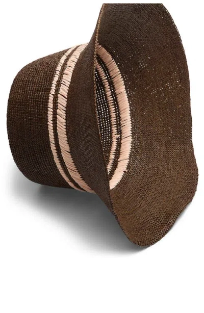 Rag & Bone Jade Packable Raffia Bucket Hat In Brown
