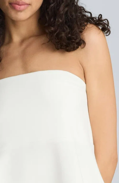 Kenneth Cole Strapless Peplum Top In Multi