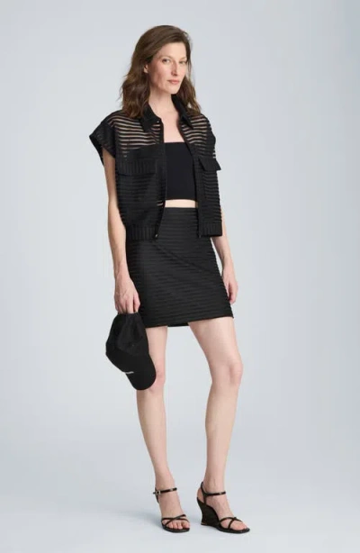 Kenneth Cole Rib Pull-on Pencil Skirt In Multi