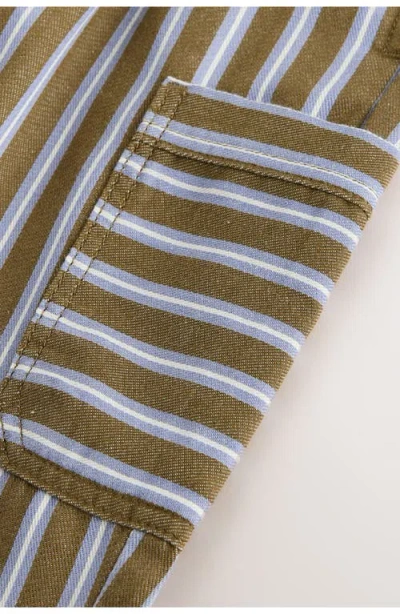 Next Kids' Stripe Drawstring Pants In Brown