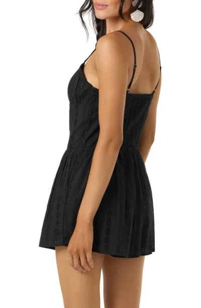 O'neill Olive Cotton Romper In Black