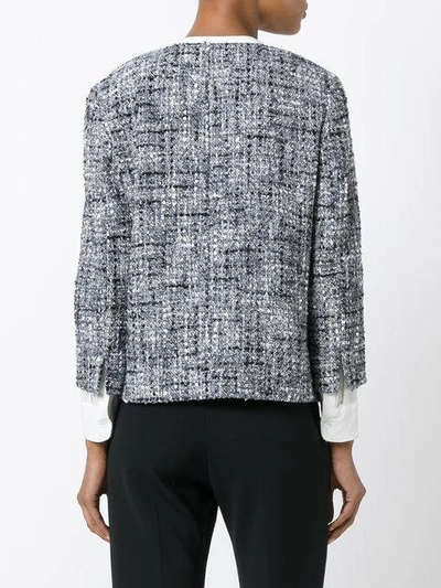Shop Fay Tweed Jacket - Grey