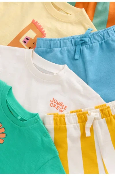 Next 6-pack Bright Graphic T-shirts & Assorted Shorts Set In Multi