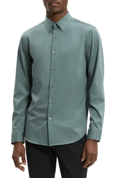 Theory Sylvain Nd Structure Knit Button-up Shirt In Multi