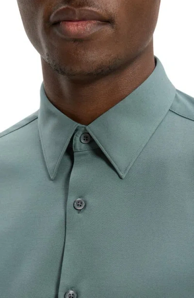 Theory Sylvain Nd Structure Knit Button-up Shirt In Multi