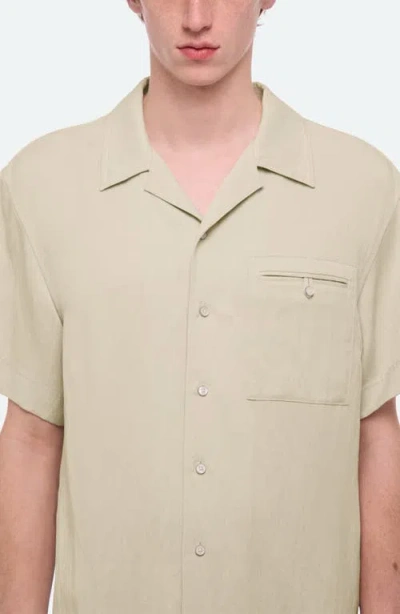 Helmut Lang Solid Camp Shirt In Brown